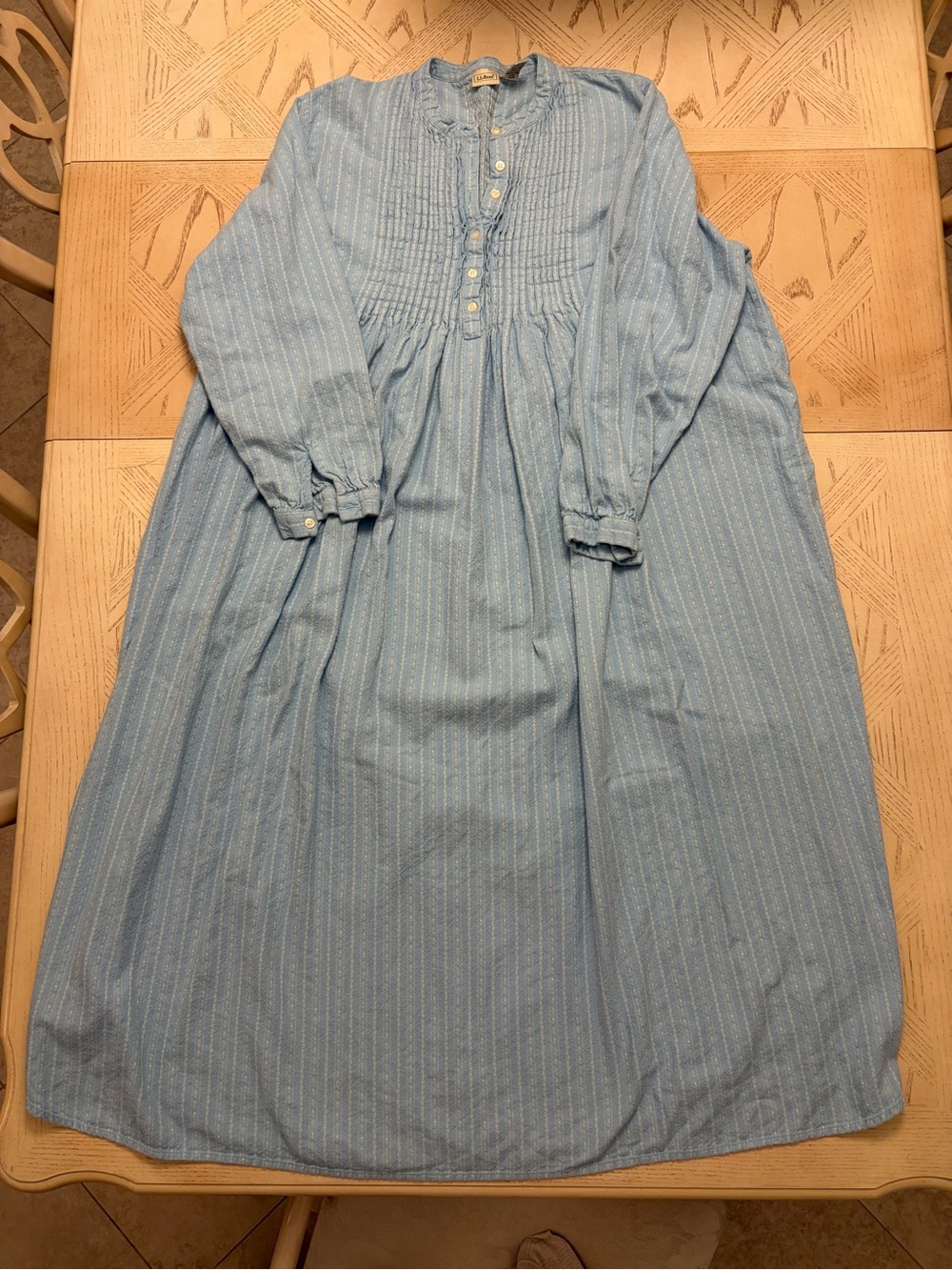 Vintage L.L. Bean Women's Long-Sleeve Cotton Nightgown / Cottagecore Pajamas